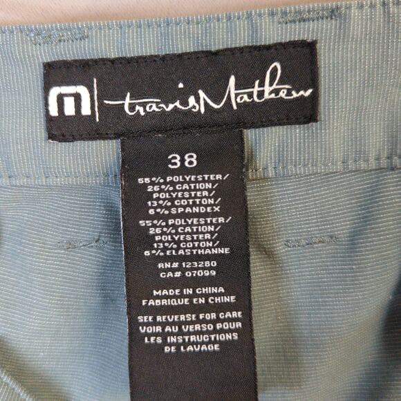 Travis Mathew Shorts Mens 38 Green Lightweight Performance Golf - Picture 2 of 7